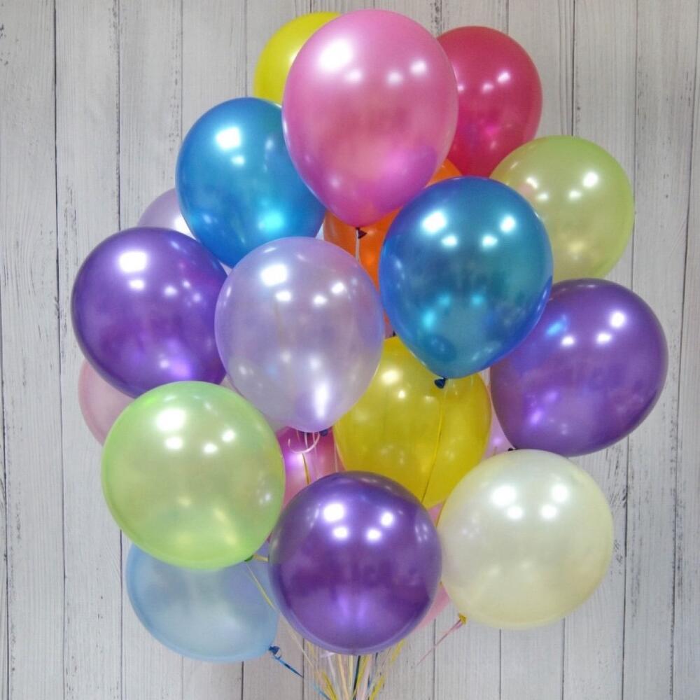 Colorful Mixed Pearl & Metallic Latex Balloon Set