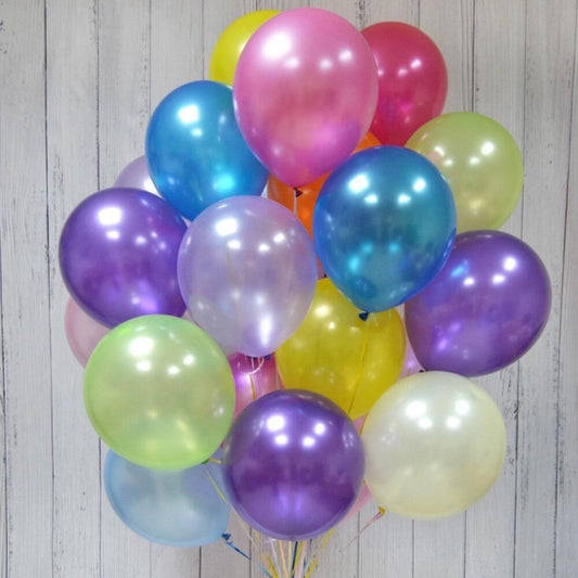 Colorful Mixed Pearl & Metallic Latex Balloon Set