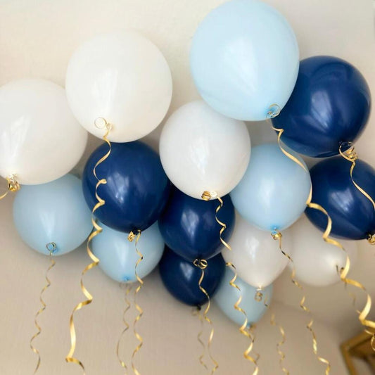 Ceiling Balloons in Blue, White & Light Blue