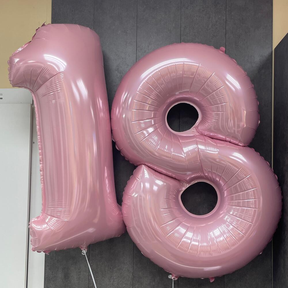 Large Pink Foil Number Balloons