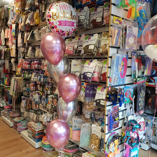 Minifoil Birthday with Metallic Chrome Balloons