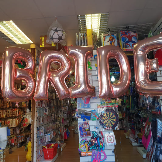 Bride Foil Letters Helium Balloons