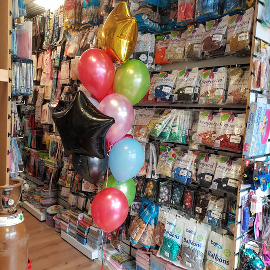 Pearlized Colour Latex Balloons with Minifoil