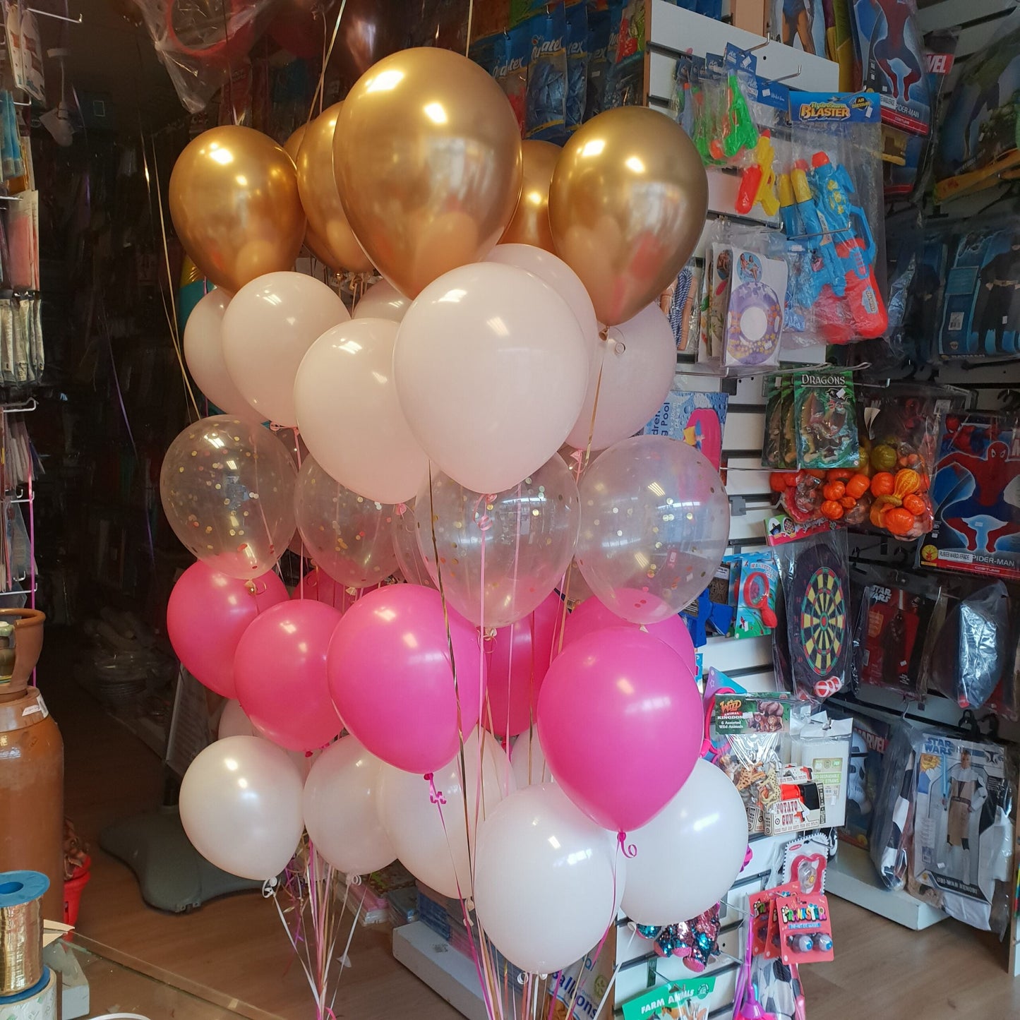 2* Metallic & Latex Balloons Bouquet with Confetti