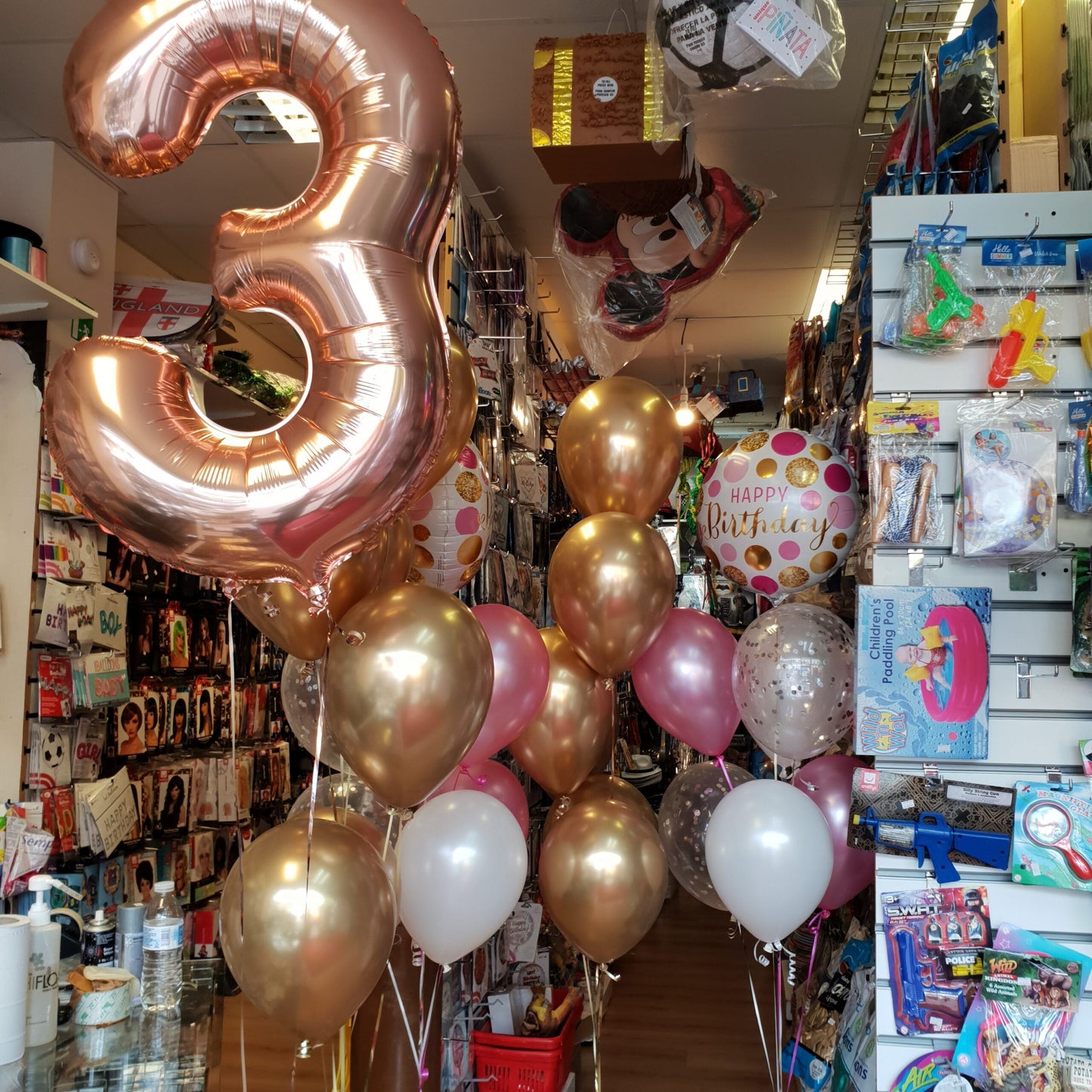 Foil Number with Latex Helium Confetti Balloons