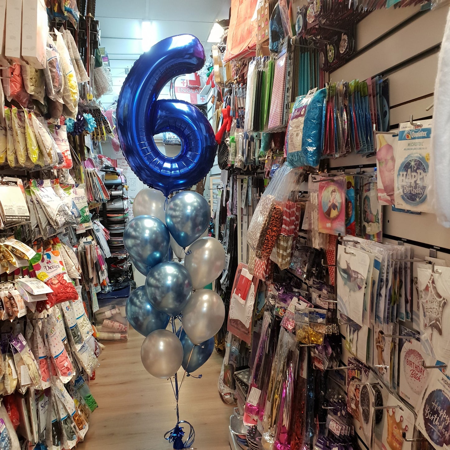 34" Foil Number with Latex Balloons Bouquet