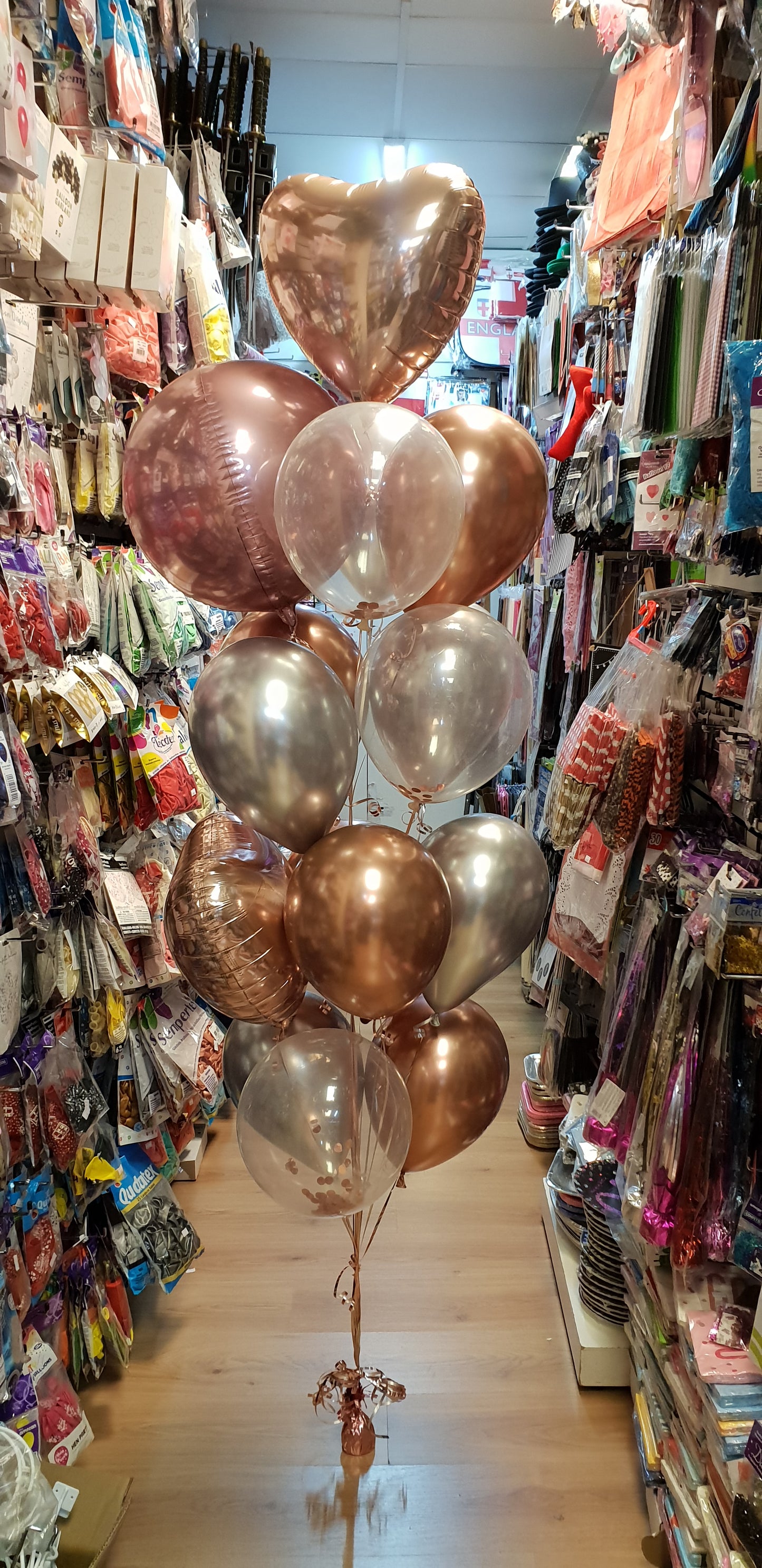 Orbz Foil with Heart Foil and Latex Balloons Bouquet