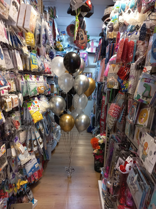 Metallic Latex Helium Balloons Bouquet