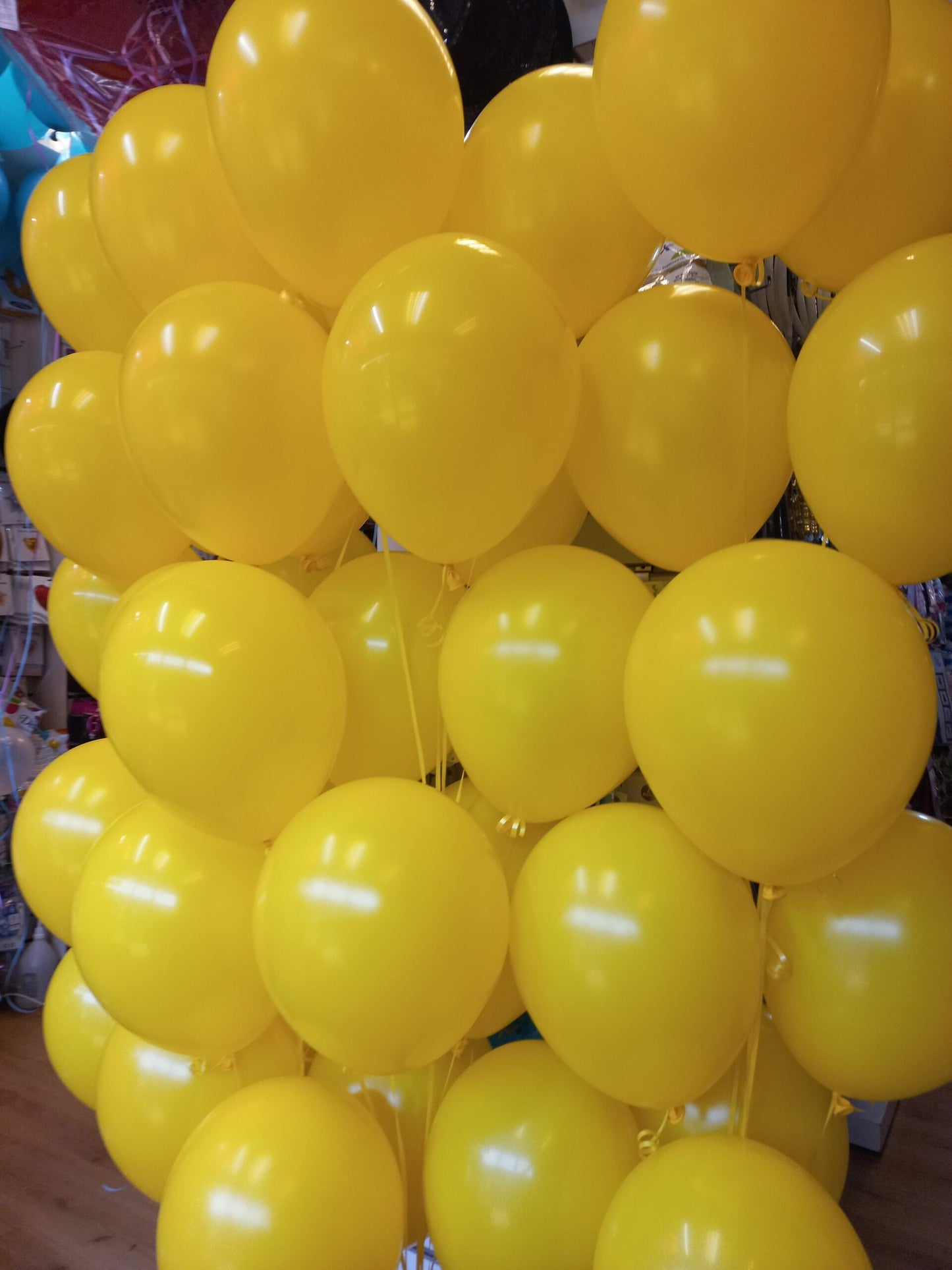 Yellow Latex Helium Balloons Bouquet