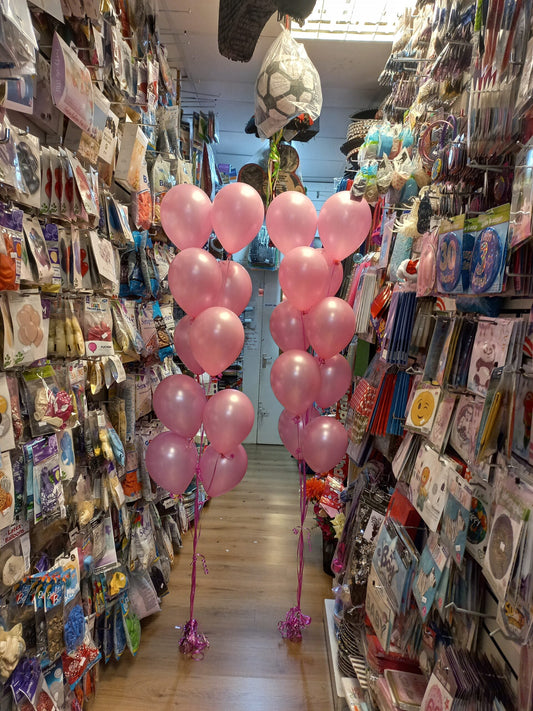 Baby Pink Latex Helium Balloons Bouquet