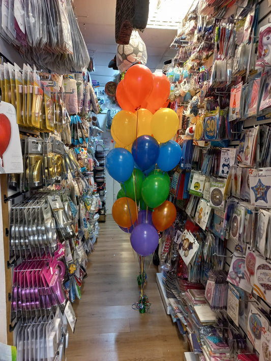 Rainbow Colours Latex Balloons Bouquet
