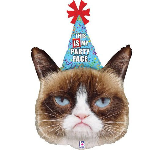 Grumpy Cat Party Face Foil Balloon