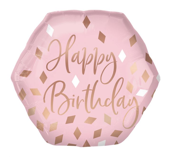 Blush Birthday Supershape Foil Balloon