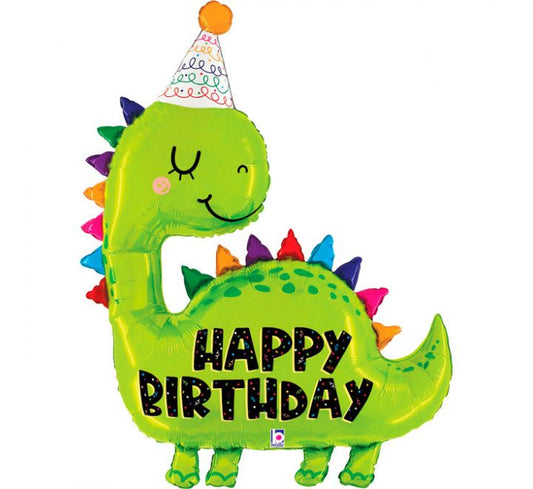 Dino Birthday Foil Balloon