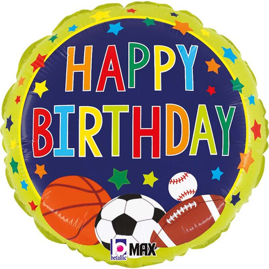 Multi-Sports Birthday Foil Balloon