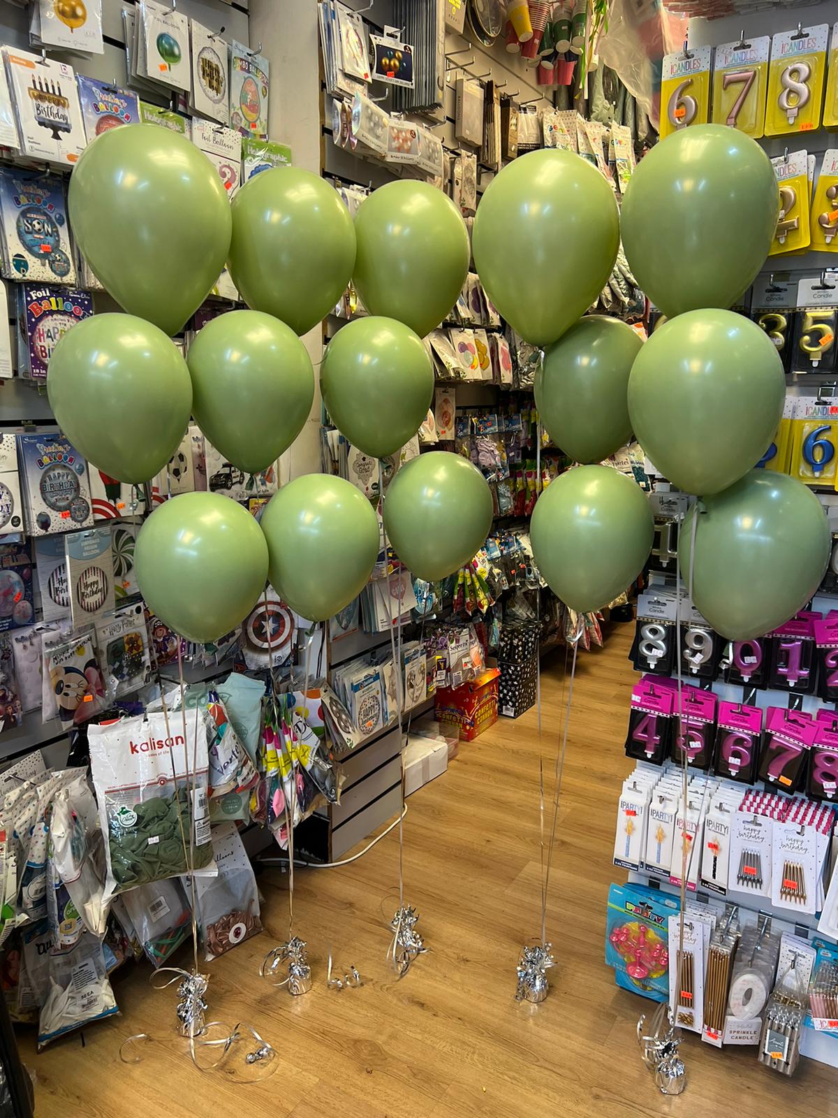 Green Latex Balloons Bouquets