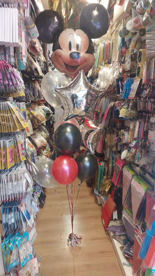 Mickey Mouse Foil & Star Helium Balloon Bouquet – Balloons Shop London