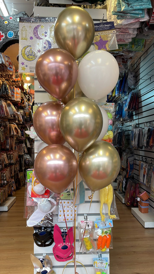 White Gold & Rose Gold Latex Balloons