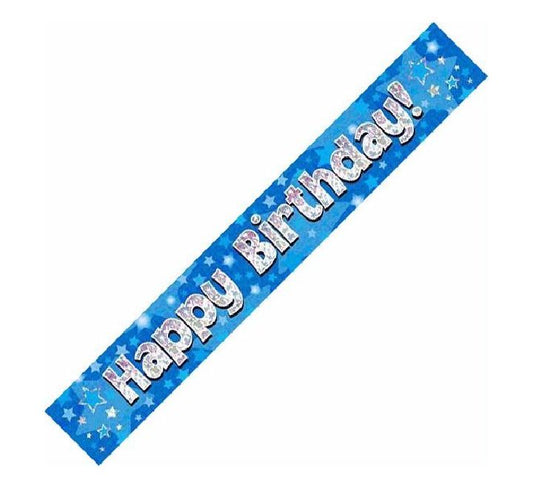 Happy Birthday Blue Banner 9FT