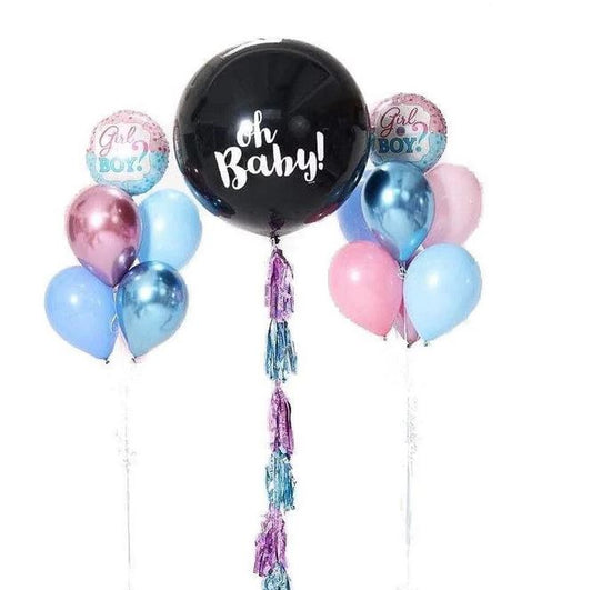 Oh Baby Foil with Chrome Latex Balloons Bouquet