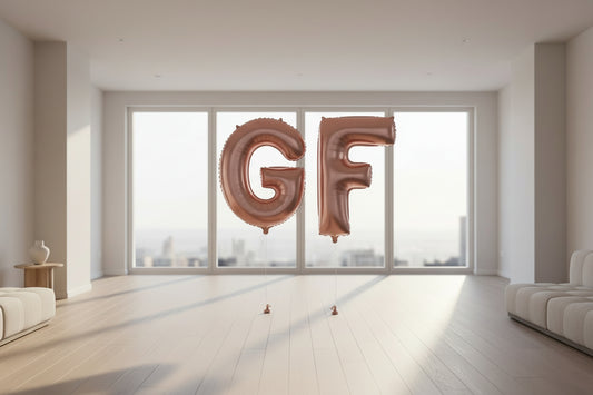 Foil letter helium balloon gift for girlfriend