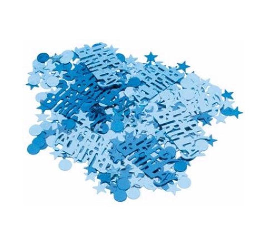 Blue Happy Birthday Confetti