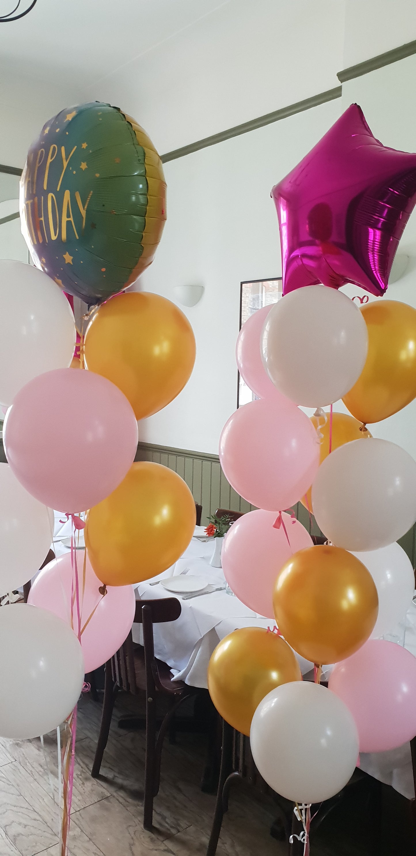 Happy Birthday with Latex & Star Foil with Latex Balloons Bouquets