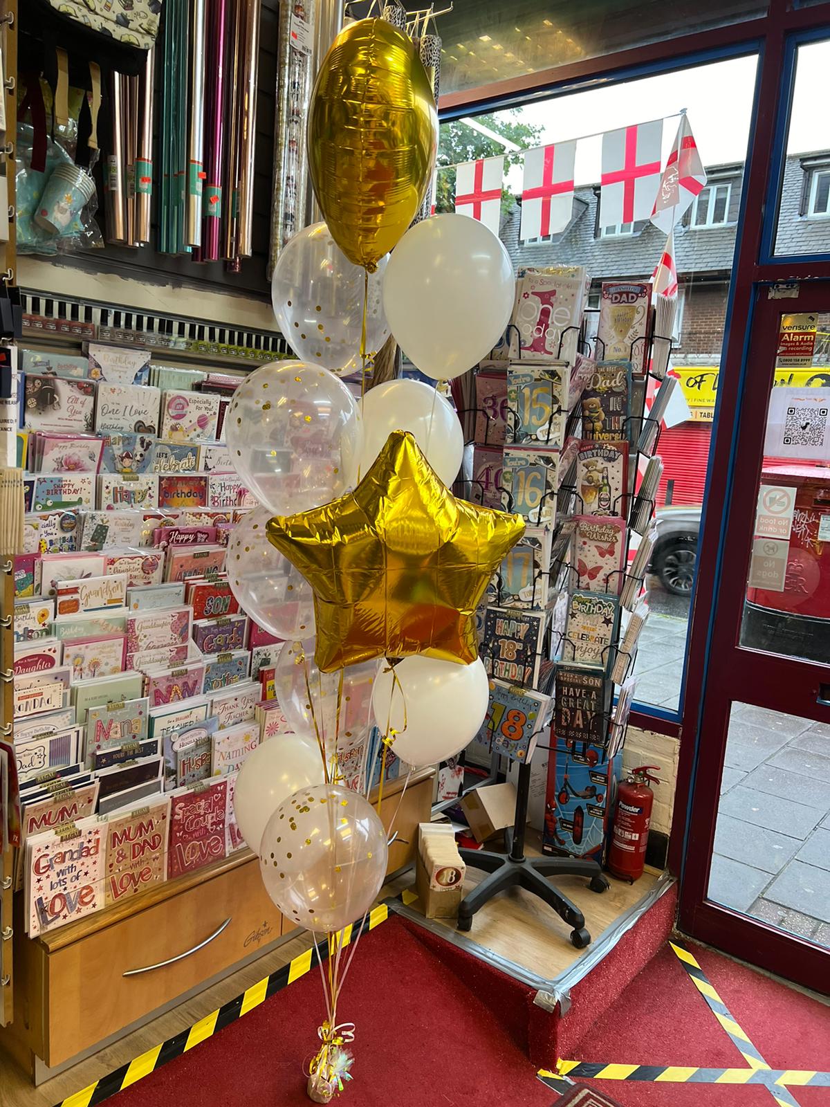 Heart and Star Foil with Latex Balloons Bouquet