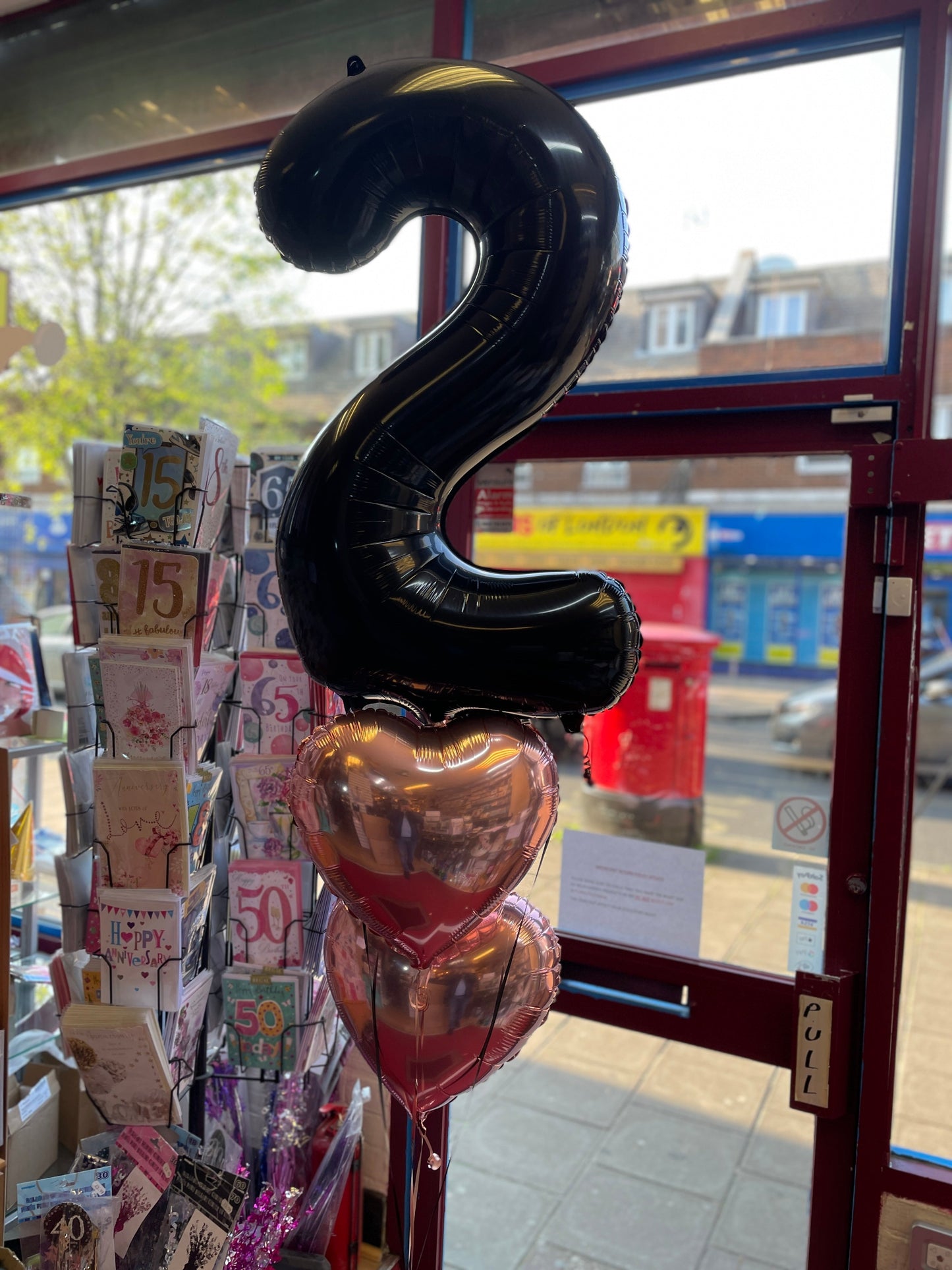 Foil Number Heart Shaped Helium Balloons