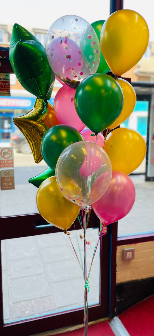 Minifoil with Latex Confetti Balloons Bouquet