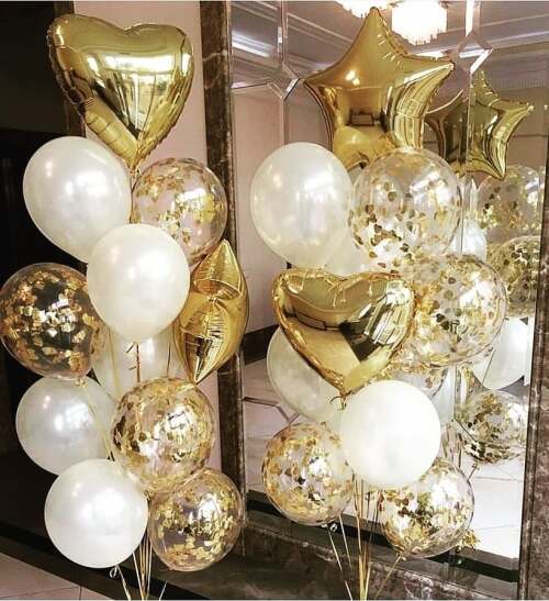 2* Minifoil with Latex Confetti Balloons Bouquet