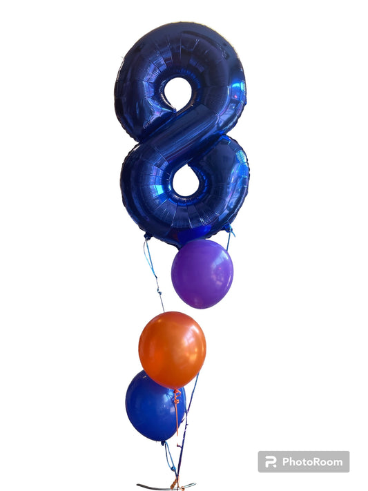 Foil Number with Latex Balloons