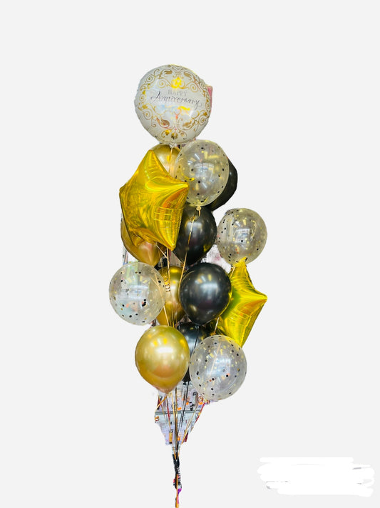 Minifoil Shaped with Metallic Latex Confetti Balloons