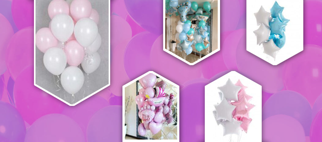 Baby shower and gender reveal balloon decorations in London by The Balloons Shop
