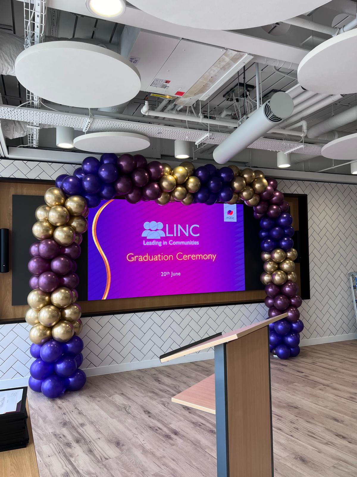 Chrome Multi Color Latex Balloons Arch