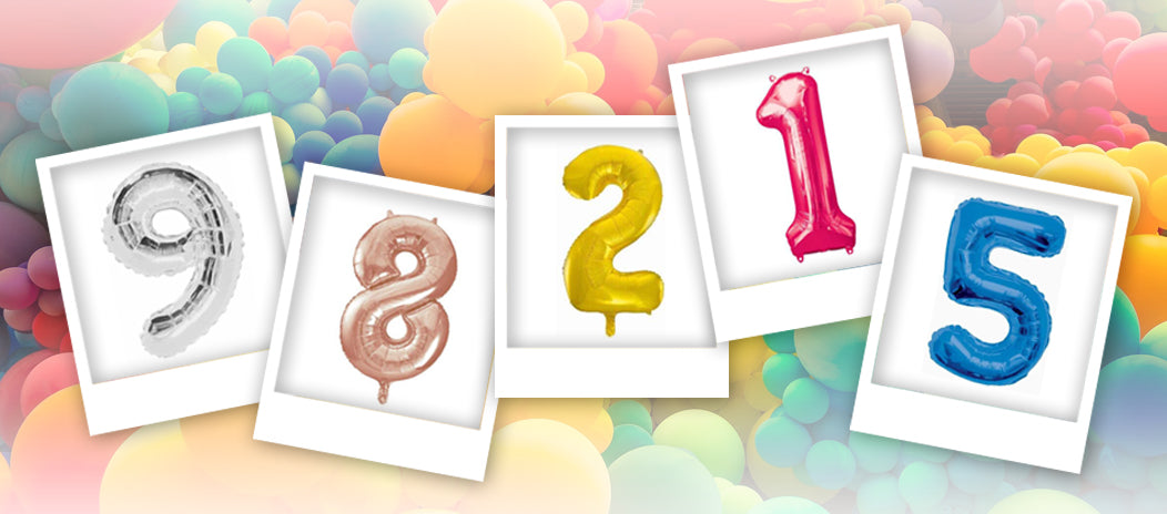 Helium foil number and letter balloons for birthdays and events in London
