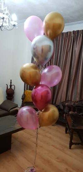 Chrome Colourful Balloons Bouquet