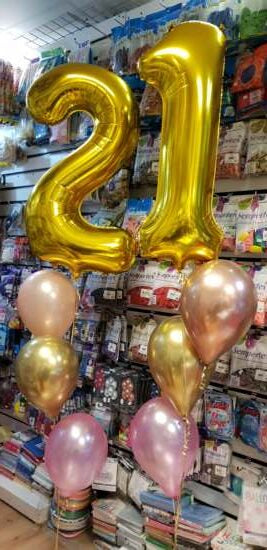 Number & Latex Balloons Bouquet