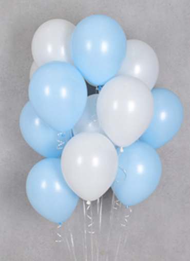 Blue & White Balloons Bouquet