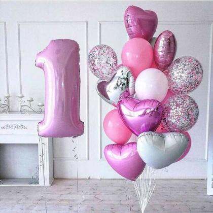 Helium Number with Latex Balloons