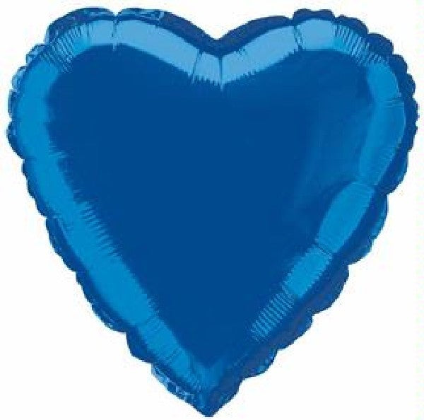 Blue Heart Foil Helium Balloon