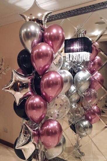 Stylish Burgundy and Silver Bouquet