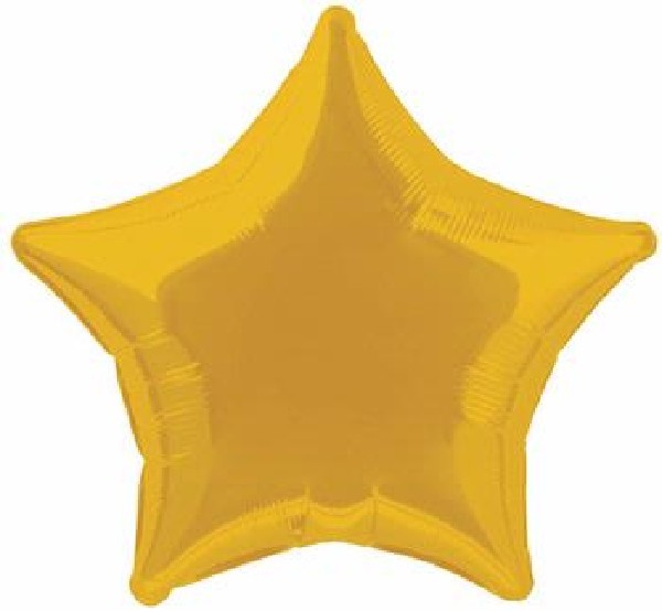 Gold Star Foil Helium Balloon