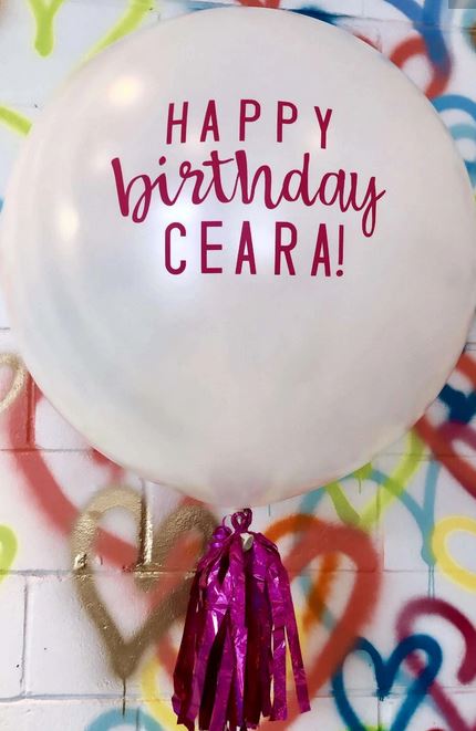 Personalised White Birthday Balloon