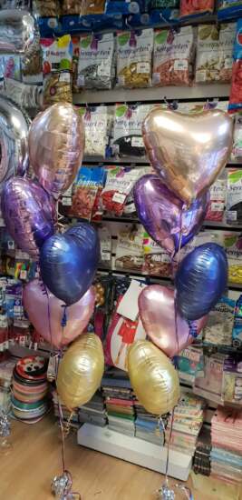 Heart Foil Helium Bouquet 18 Inch