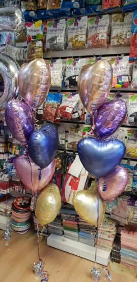 Heart Foil Helium Bouquet 18 Inch