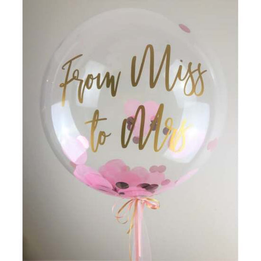 From Miss to Mrs ! Personalised Balloon