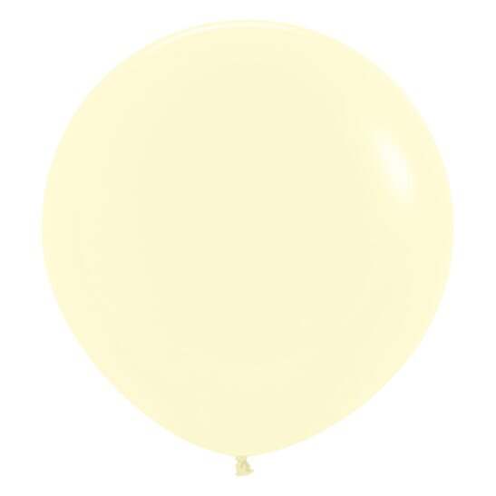 24 Inch Latex Helium Balloon   Pastel Yellow