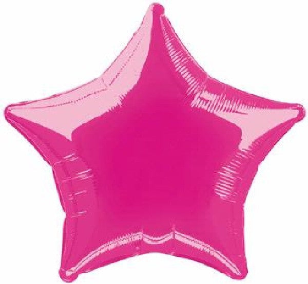 Pink Star Foil Helium Balloon