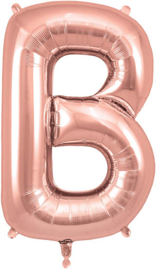 Rose Gold Letter B Helium Foil Balloon